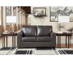 Morelos Gray Leather Loveseat -Franklin || DHP || PEAK Sofa Shop 810610794 A0 5