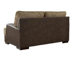 Alesbury Brown Faux Leather Loveseat 7 Alesbury Brown Faux Leather Loveseat -Franklin || DHP || PEAK Sofa Shop 810612253 2