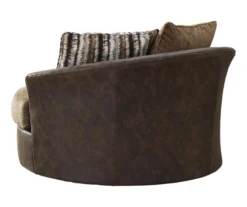 Alesbury Brown Faux Leather Oversize Swivel Accent Chair 7 Alesbury Brown Faux Leather Oversize Swivel Accent Chair -Franklin || DHP || PEAK Sofa Shop 810612255 2