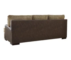 Alesbury Brown Faux Leather Sofa -Franklin || DHP || PEAK Sofa Shop 810612256 2