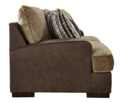 Alesbury Brown Faux Leather Sofa -Franklin || DHP || PEAK Sofa Shop 810612256 4