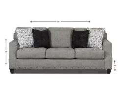 Alexandria Gray Chenille Sofa -Franklin || DHP || PEAK Sofa Shop 810616679 A8
