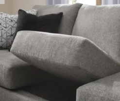 Alexandria Gray Chenille Loveseat -Franklin || DHP || PEAK Sofa Shop 810616679 810616680 B0 2 1