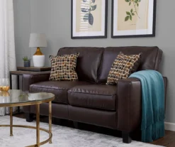 Palisades Chestnut Bonded Leather Loveseat -Franklin || DHP || PEAK Sofa Shop 810659212 A0 3