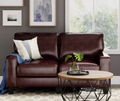 Palisades Chestnut Bonded Leather Loveseat -Franklin || DHP || PEAK Sofa Shop 810659212 A0 4