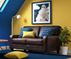 Palisades Chestnut Bonded Leather Loveseat -Franklin || DHP || PEAK Sofa Shop 810659212 A0 5