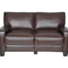 Palisades Chestnut Bonded Leather Loveseat
