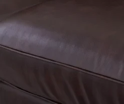 Serta Palisades Chestnut Bonded Leather Sofa -Franklin || DHP || PEAK Sofa Shop 810659214 A0 9