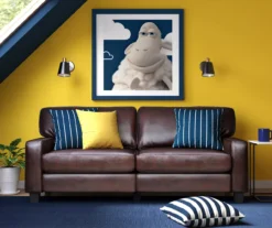 Serta Palisades Chestnut Bonded Leather Sofa -Franklin || DHP || PEAK Sofa Shop 810659220 A0 4