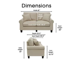 Serta Copenhagen Loveseat -Franklin || DHP || PEAK Sofa Shop 810659226 A0 4
