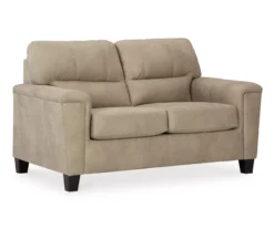Tishen Pebble Sand Faux Leather Loveseat -Franklin || DHP || PEAK Sofa Shop 810669862 A1 1